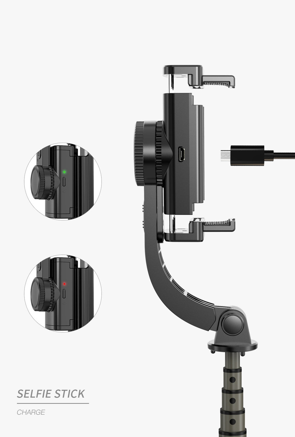 Bastone per Selfie - Bluetooth con stabilizzatore integrato