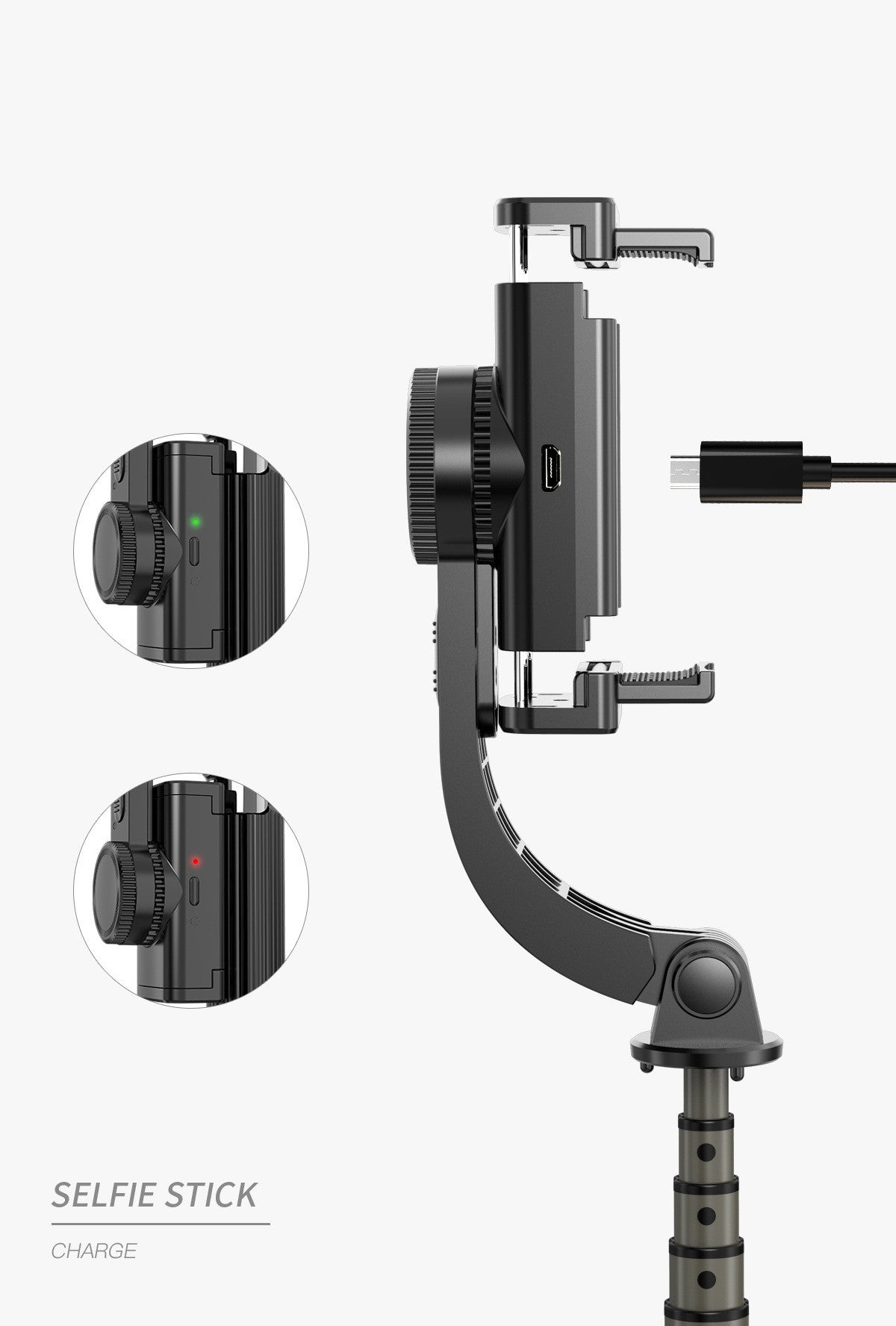 Bastone per Selfie - Bluetooth con stabilizzatore integrato