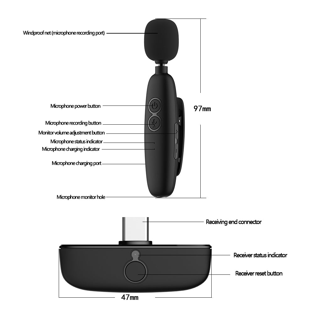 MARK - Microfono Lavalier Bluetooth